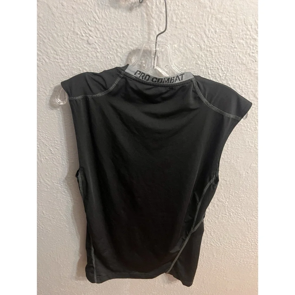 Nike Pro Combat Shirt Men Black Sleeveless Fitted DriFit Crew Neck Size Large